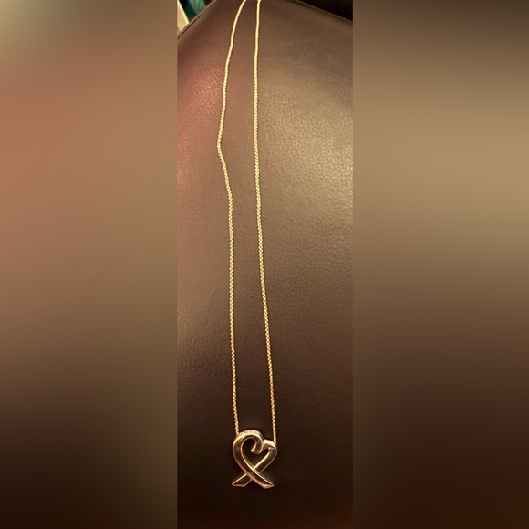 Tiffany & Co. Sterling Silver Paloma Picasso Loving Heart Chain Necklace 24" - Picture 3 of 10